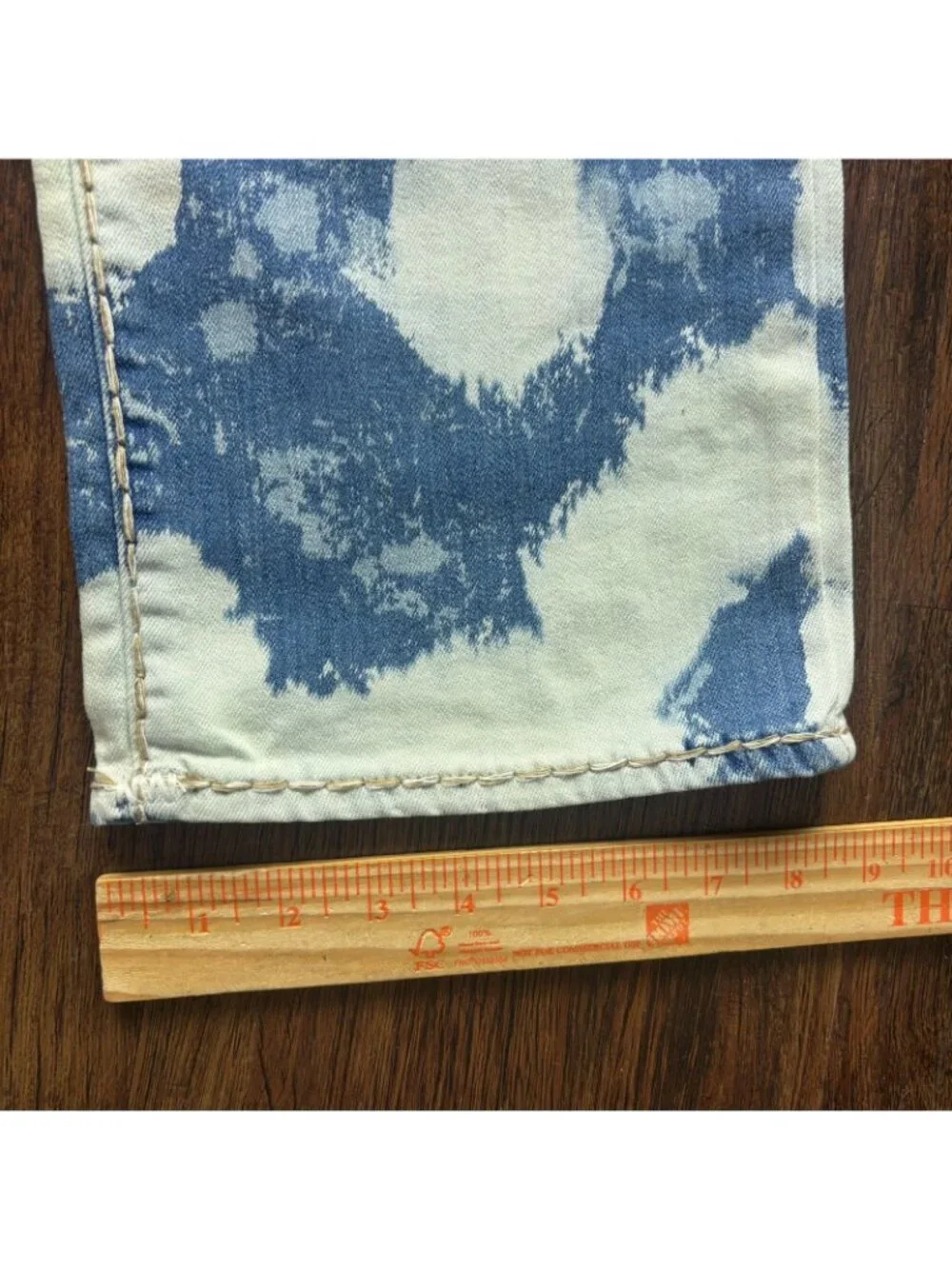 True Religion Ricky Relaxed Straight Jeans Acid Wash Blue Denim Men’s Size 38